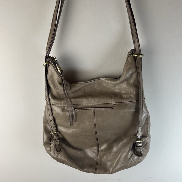 HOBO Taupe Leather Hobo Shoulder Bag main image 8